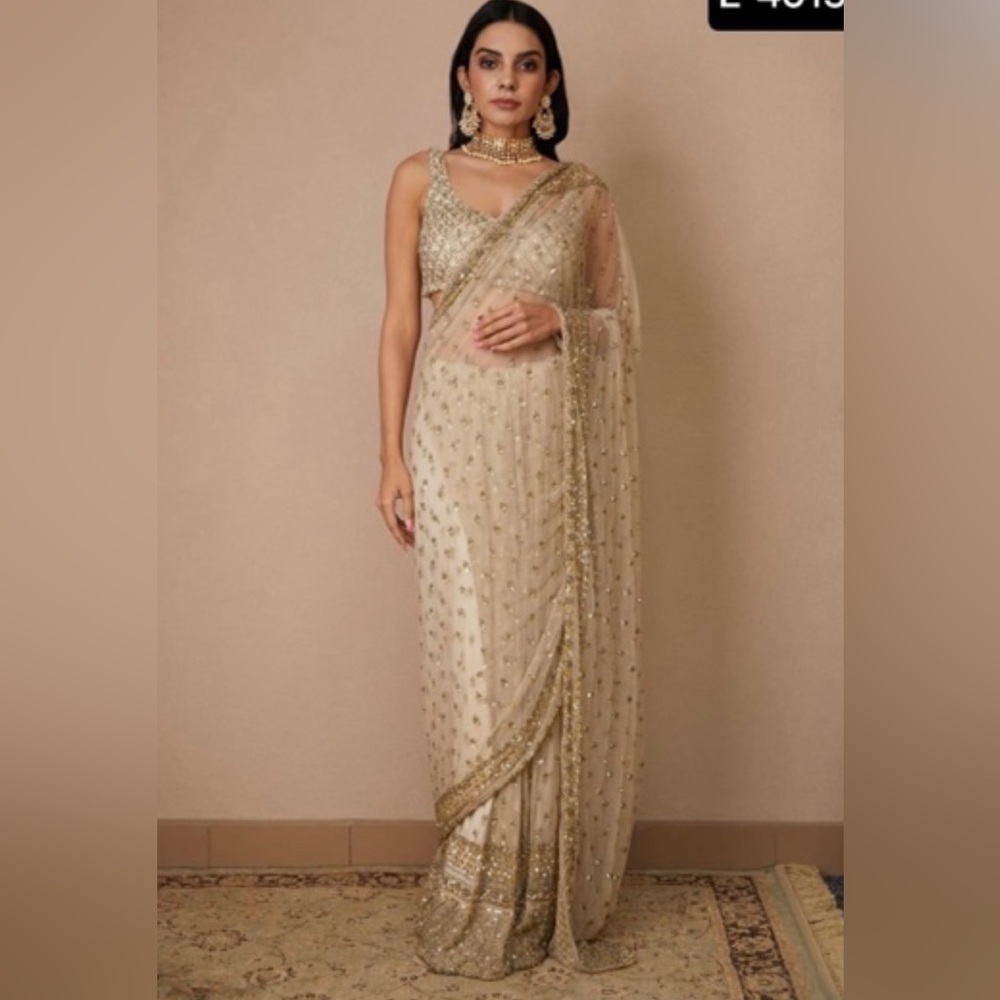 Beautiful gorgeous saree and petticoat . Blouse is included